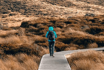 Person walking on outdoor trail